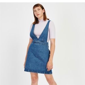 Frank & Oak Denim Pinafore Mini Dress